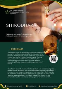 a flyer for a spa with a picture of a woman getting a massage at Siddhajeewa Ceylon Herbs in Ella