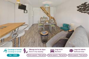 Χώρος καθιστικού στο 200m plage - duplex pour 2 adultes, 2 enfants