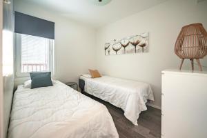 Postel nebo postele na pokoji v ubytování Päätyhuoneisto Skyvillas B 21