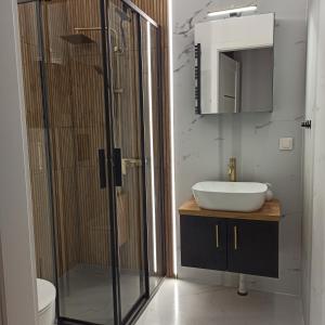 Ένα μπάνιο στο Pokoje i apartamenty Sobótka +42 φωτογραφίες
