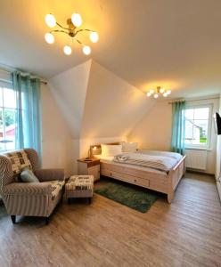 Postel nebo postele na pokoji v ubytování Hirtenweg