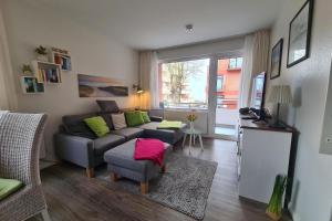 Televisyen dan/atau pusat hiburan di Olandblick, Wohnung i Hus in Lee
