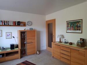 Příslušenství pro přípravu čaje a kávy v ubytování Ferienwohnung