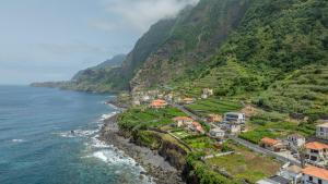 an aerial view of the amalfi coast at Coastal São Vicente Mountain & Sea View Hideaway with Free Parking in São Vicente