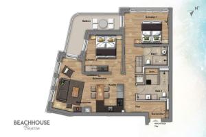 Grundriss der Unterkunft Beachhouse Bansin, App. 06