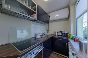 Kuchyň nebo kuchyňský kout v ubytování Hafenhaus Leuchtturm