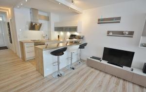 Kuchyň nebo kuchyňský kout v ubytování Grömitz-Center Whg 432