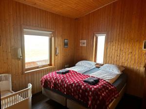 Postel nebo postele na pokoji v ubytování Lakeside Lodge at Sindrastaðir, Lækjamót + 8 fotografií