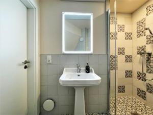 Ein Badezimmer in der Unterkunft Wasserturm Spreewitz