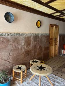 Posezení v ubytování auberge atlas tamatertt