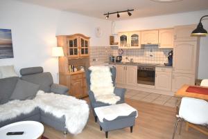 Η κουζίνα ή μικρή κουζίνα στο Residenz Niendorf Ferienwohnung Nr 05 Meerglück