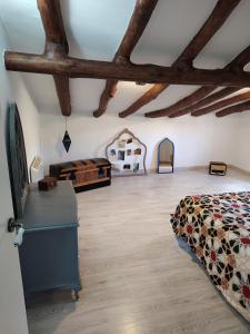 Postel nebo postele na pokoji v ubytování Alma Mudéjar Casa Rural