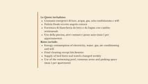 página de un documento con una lista de tareas en ISA-Residence with swimming-pool in Porto Rotondo at only 500 m from the beach, en Porto Rotondo