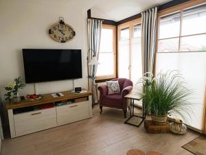 TV a/nebo společenská místnost v ubytování Residenz Seestern Ws 08