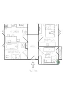 Půdorys ubytování Apartament Gheso