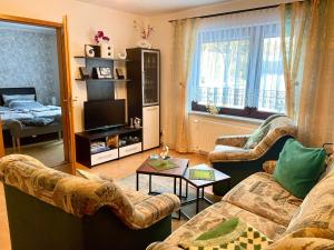 Posezení v ubytování Ferienwohnung Boldt