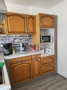 Kuchyň nebo kuchyňský kout v ubytování Ferienwohnung Hofmann