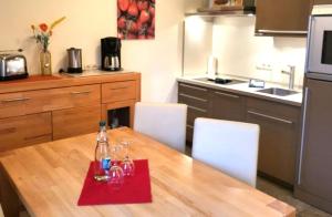 Kuchyň nebo kuchyňský kout v ubytování Strandpalais 10