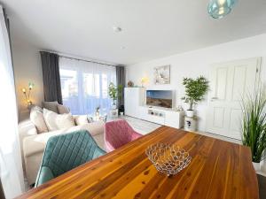 Posezení v ubytování Ferienwohnung Lindenkoje