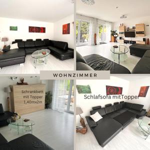 Postel nebo postele na pokoji v ubytování Ferienwohnung Drachenhaus WIR holen Sie aus dem Alltag raus + 19 fotografií