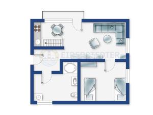 a detailed floor plan of a apartment at Wohnung 4 ID 152 in Sankt Peter-Ording