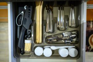 Køkken eller tekøkken på Rehoboth Apart