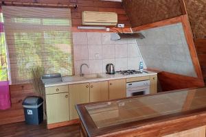 Kuchyň nebo kuchyňský kout v ubytování Ahonu beach studio