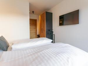 Televízia a/alebo spoločenská miestnosť v ubytovaní Grebenzen Lodge Hirsch