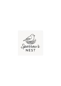 a bird logo with the title logo for a seafood restaurant at Sparrow s nest in Koropi