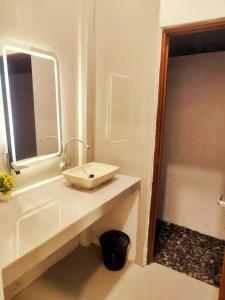 Koupelna v ubytování Agg