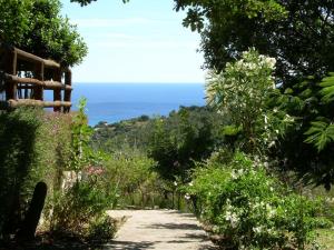 a path with the ocean in the background at Ariabuona in Moneglia