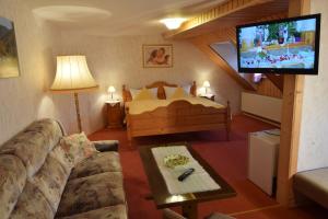 TV a/nebo společenská místnost v ubytování Hotel & Gasthof Garküche