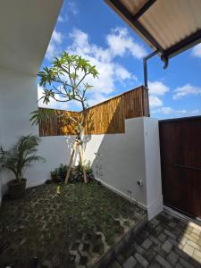 a tree in the courtyard of a house at Gubug Semesta in Krambitan +3 photos