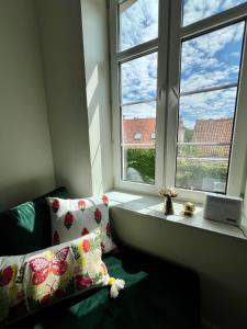 Posezení v ubytování Apartament Frombork Łempicka