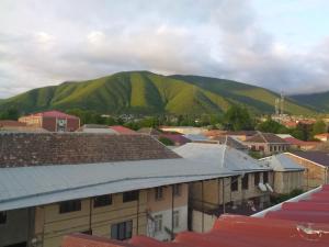 a view of a city with mountains in the background at Orkide in Sheki