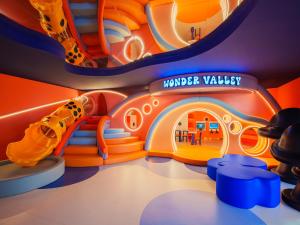 a childrens play room with a water slide at XO CAPE ARNNA Fethiye in Fethiye