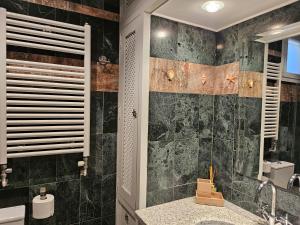 a bathroom with a shower and a sink at Apartamento Caballito de Mar con PARKING in L'Estartit