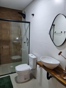 Koupelna v ubytování Apartamento Araucária