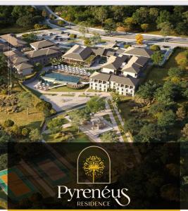an aerial view of a resort at Pyrenéus Residence in Pirenópolis