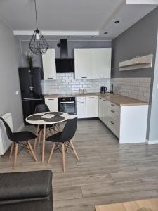Kuchyň nebo kuchyňský kout v ubytování Milanos apartament