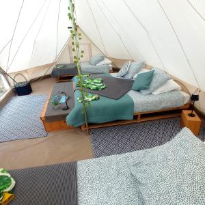Χώρος καθιστικού στο Dordogne Glamping & Camping