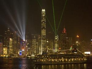 Nespecifikovaný výhled na destinaci Hongkong nebo výhled na město při pohledu z penzionu