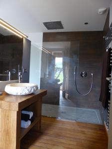Koupelna v ubytování Gite Stone & Spa + 36 fotografií