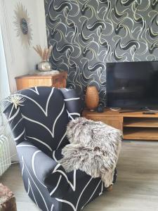 Posezení v ubytování Ferienwohnung Auszeit-Wiesenblick