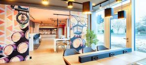 Kuchyň nebo kuchyňský kout v ubytování B&B Hotel Bamberg