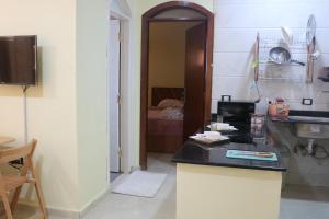 Η κουζίνα ή μικρή κουζίνα στο Dolphin suites apartment