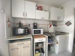 Kuchyň nebo kuchyňský kout v ubytování Appartement Soustons quartier Mora draps et caution en supplément
