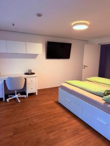 Postel nebo postele na pokoji v ubytování Blaue Lagune-Ferien mit Stil