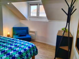 Postel nebo postele na pokoji v ubytování Cosy T3 à 50 m de la plage