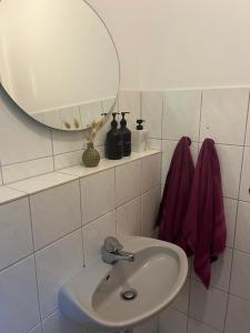 Koupelna v ubytování Einzelbettzimmer mit Flachbild TV und Küche bei Hamburg City und Airport + 2 fotografie